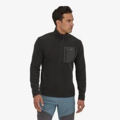 Patagonia R1 Air Zip-Neck Fleecegenser (Herre) -Osprey Salgsbutikk 40245 BLK MK1 2