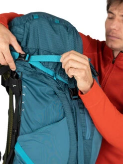 Osprey Atmos AG 50 Tursekk Herre (2022) 30 Osprey Atmos AG 50 Tursekk Herre (2022) -Osprey Salgsbutikk Atmos 65L S22 Detail10 VenturiBlue web