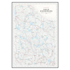 Sykkelkart Oslo Nordmark (50 X 70 Cm)