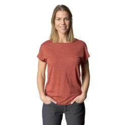 Houdini Activist T-skjorte (Dame) -Osprey Salgsbutikk Houdini Activist Tee Dame Deep Red modell