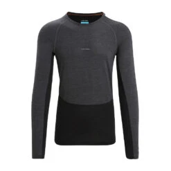 Icebreaker 125 ZoneKnit LS Crewe (Herre) -Osprey Salgsbutikk Icebreaker 125 ZoneKnit LS Crewe Herre Jet Black