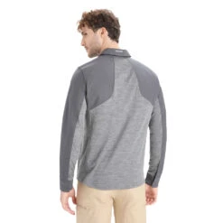 Icebreaker Hike LS Skjorte (Herre) -Osprey Salgsbutikk Icebreaker Hike LS Herre Monsoon Gritstone Heather modell bak