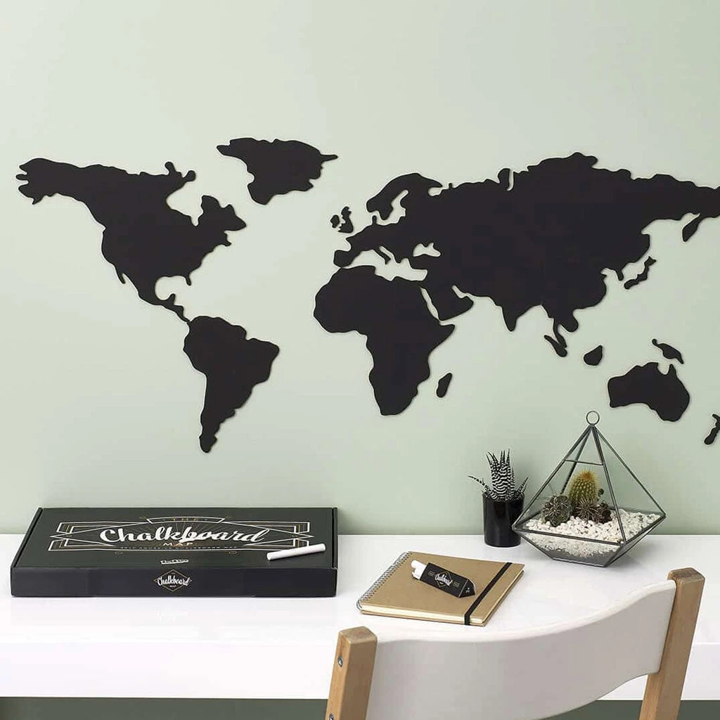 Chalkboard Map Tavlekart 6 Chalkboard Map Tavlekart - Bilde 4