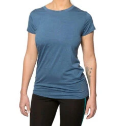 Organic Wool And Silk T-skjorte (Dame) -Osprey Salgsbutikk Northern Playground Organic Wool and Silk T skjorte Dame Blue