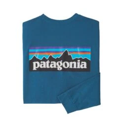 Patagonia L/S P-6 Logo Responsibili-Tee Longsleeve -Osprey Salgsbutikk Patagonia LS P6 Logo Responsibili Tee Herre Wavy Blue