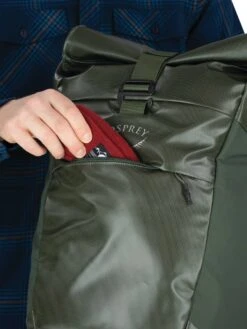 Osprey Transporter Roll Top -Osprey Salgsbutikk Transporter RollTop F21 Detail8 HaybaleGreen web